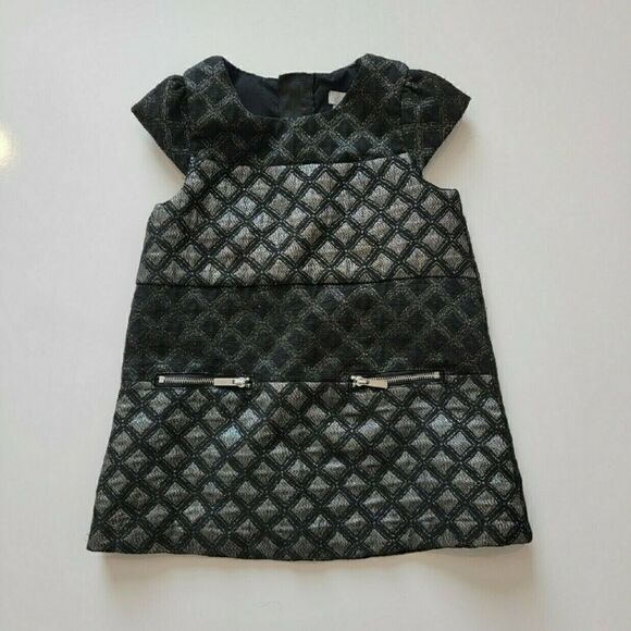 TAHARI BABY Black Metallic Dress - Size 12M - Picture 1 of 6